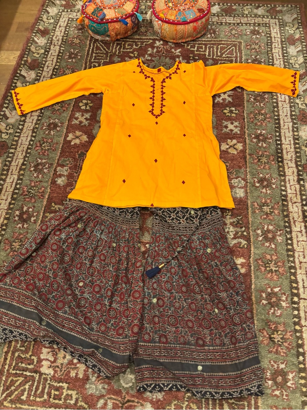 Yellow Embroidered Women's Tunic Top - Casual Kurta Style